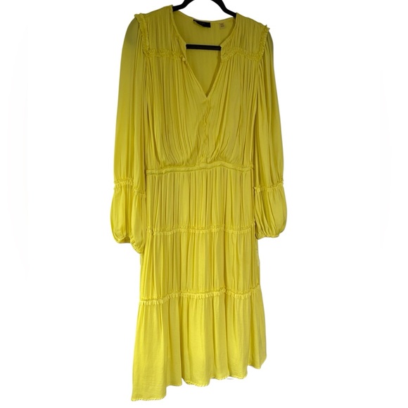 T TAHARI Cinched Waist Tiered Midi Dress, XL - Picture 6 of 11